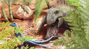 Vômito fossilizado revela dieta de predador de 290 milhões de anos