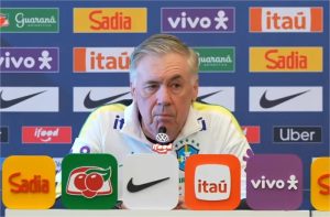 Ancelotti diz que Brasil terá quatro atacantes contra a França e cobra equilíbrio